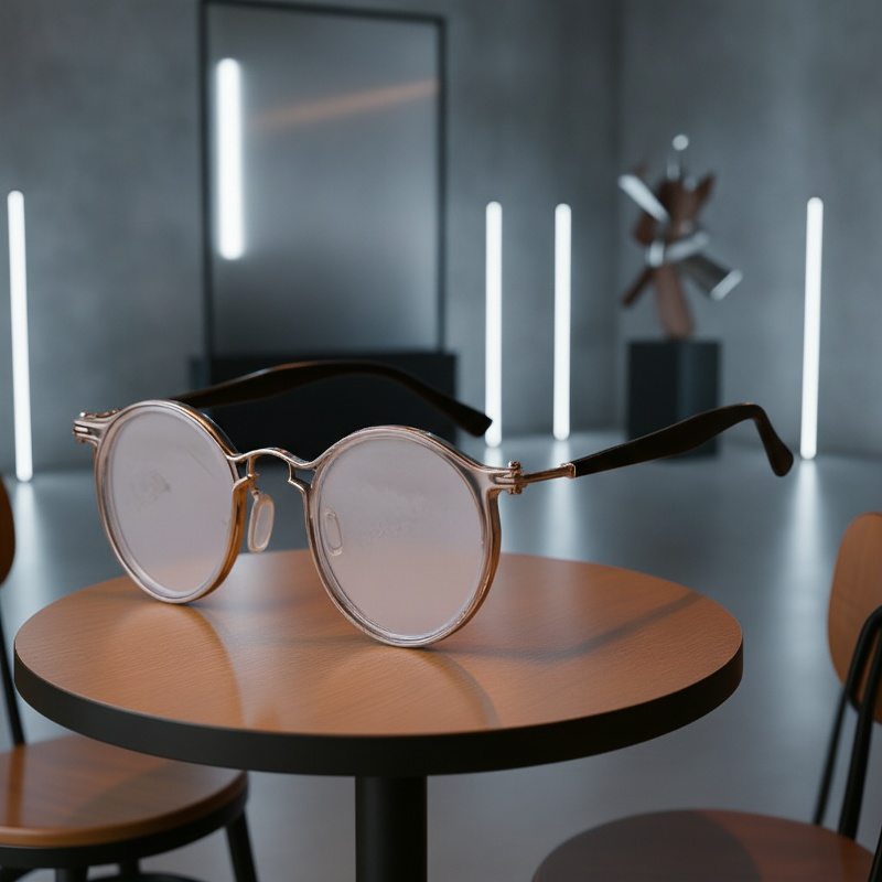 Fashion Retro Round Frame Anti-Blue Light Glasses