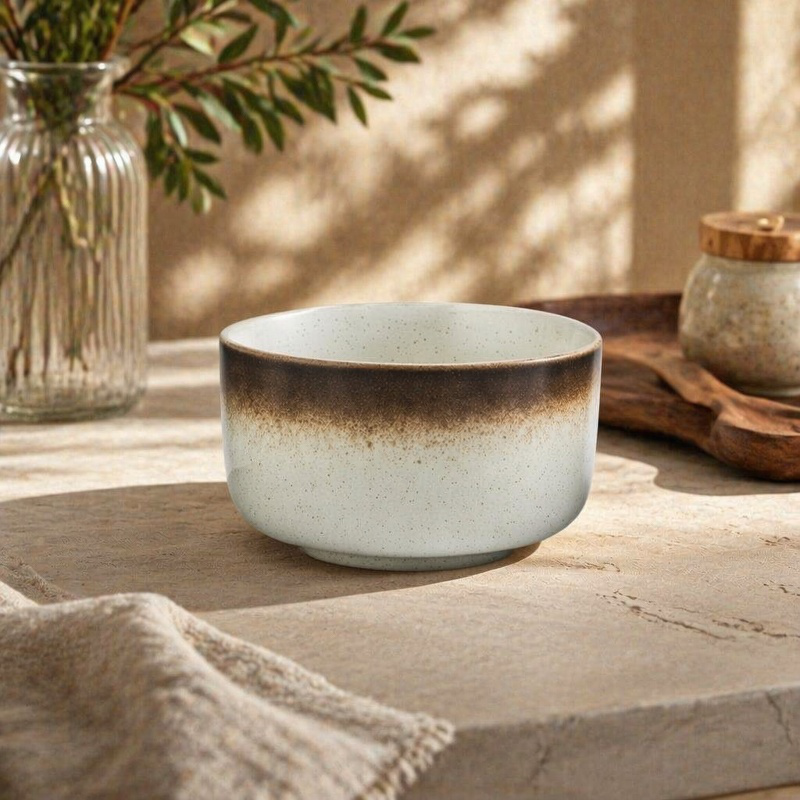 Schlichte japanische Reisschale, kleine Keramikschale für Zuhause, Gewürzschale, Frühstücksschale