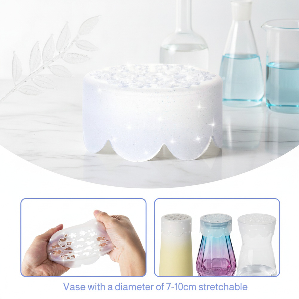 Silicone flower bouquet holder, spiral holder, flower stem support, flower vase