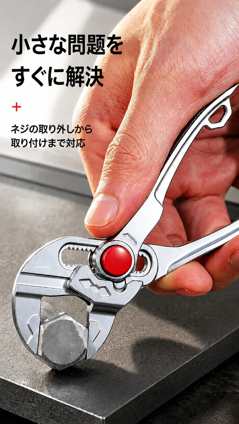 脱着レンチ機能付きミニプライヤー