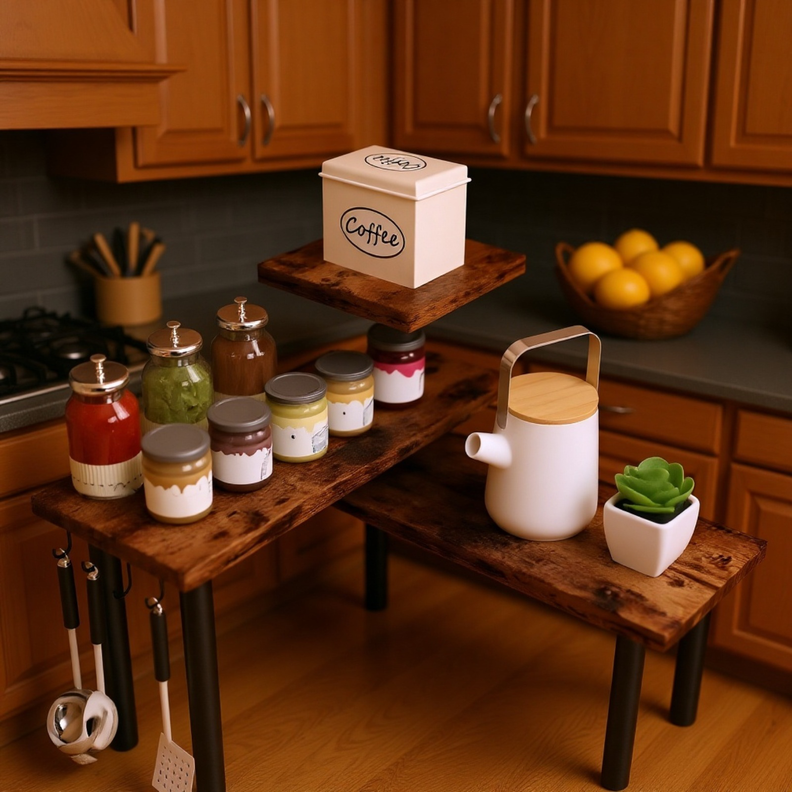 Estante multifuncional de esquina para cocina, organizador de esquina para baño