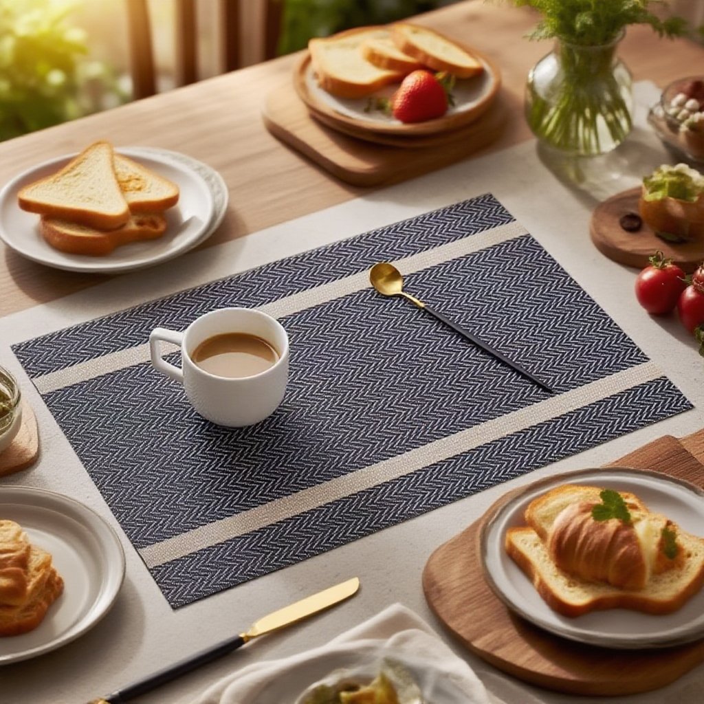 심플한 바람 고급 짜임 텍스처 단열 패드 전체 이미지