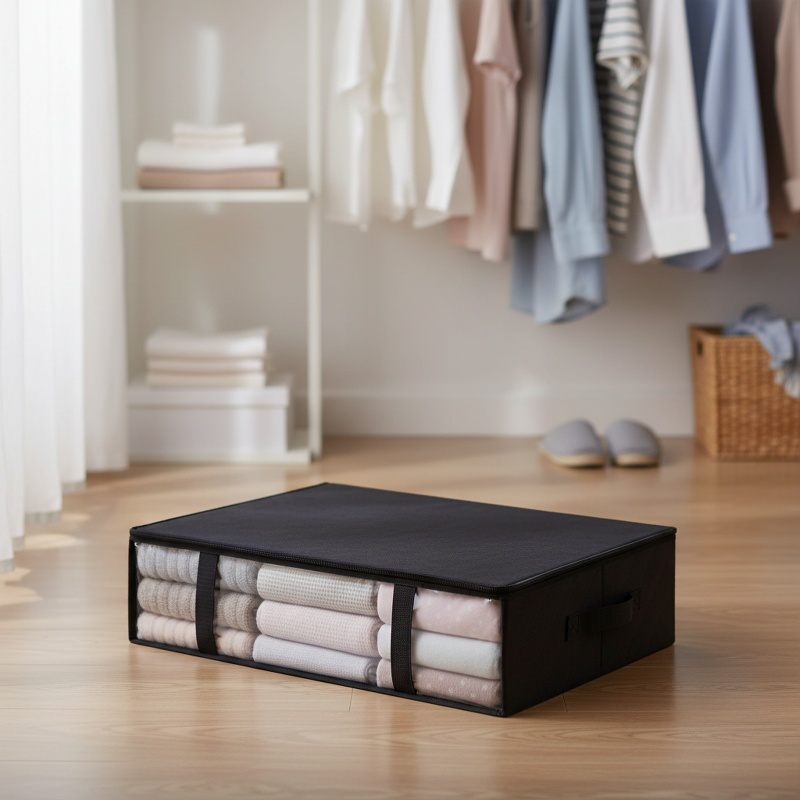 Unterbett-Faltbox aus Vliesstoff zur Aufbewahrung von Kleidung und Bettdecken