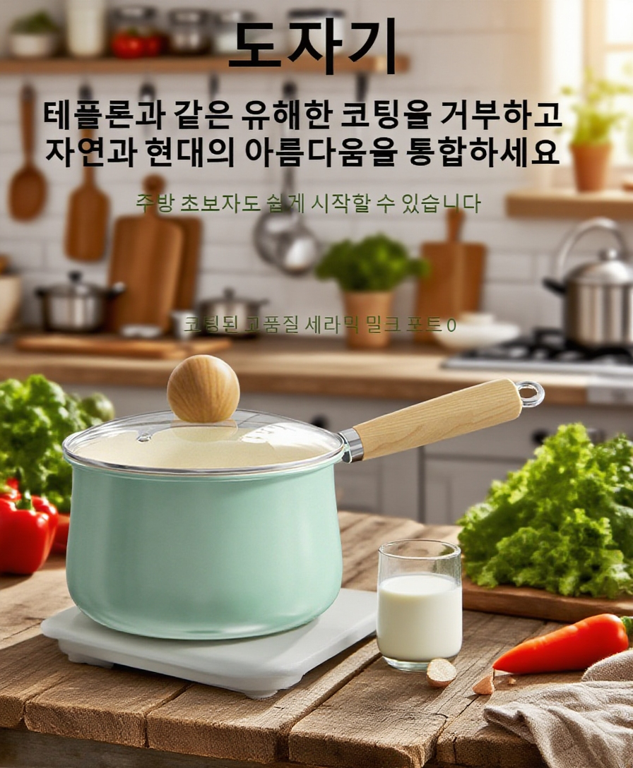 건강한 주방을 위한 무접착 냄비
