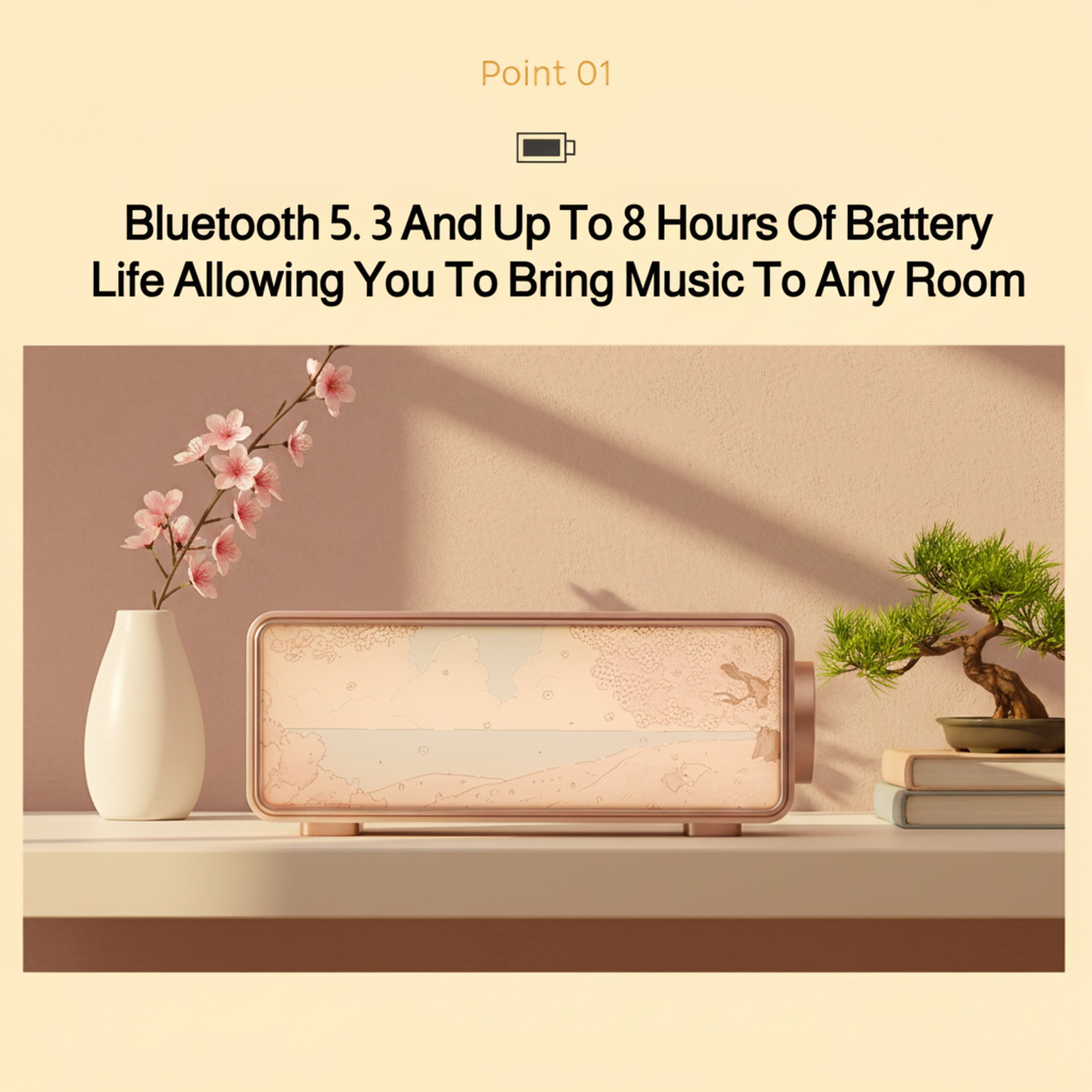 Bluetooth speaker with adjustable ambient lighting