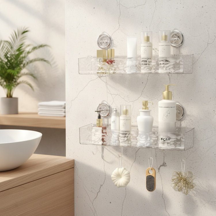 Ripple Suction Cup Shelf