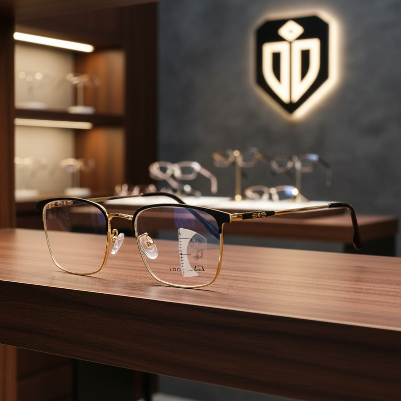 Popular classic business eyebrow-style glasses frame, alloy, anti-blue light, high-volume cross-bord