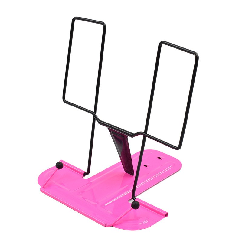 Folding metal bookshelf bookend