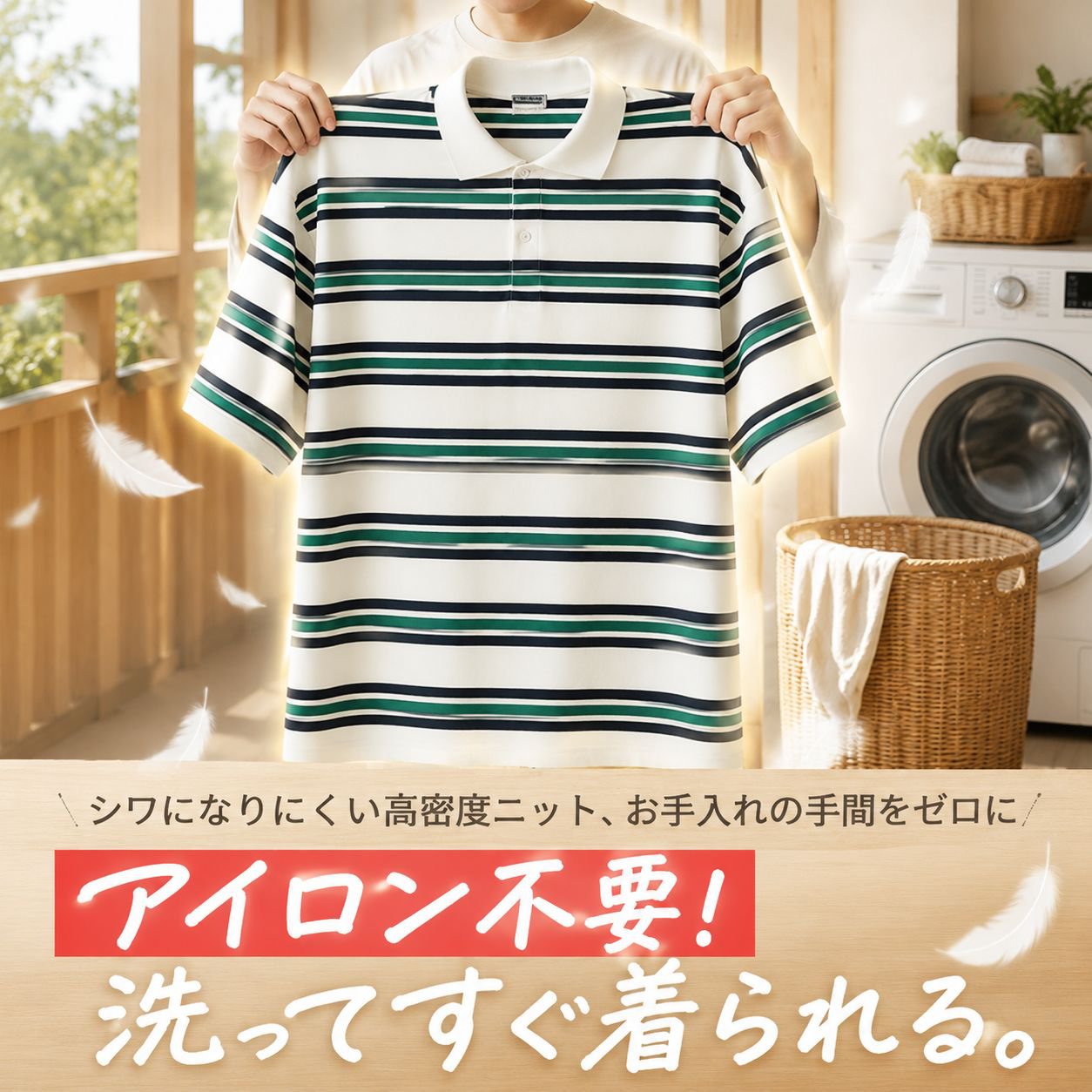 2025年春夏新作メンズバイカラーストライププルオーバー半袖トップス