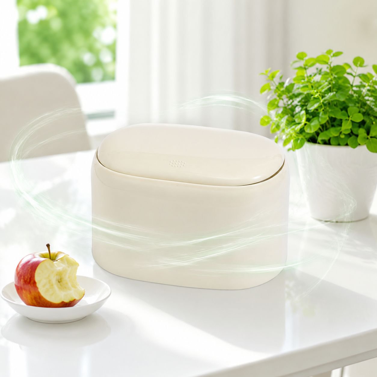 Papelera resistente con tapa segura