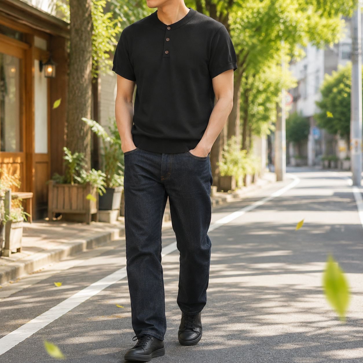 メンズファッションプリント半袖Tシャツ