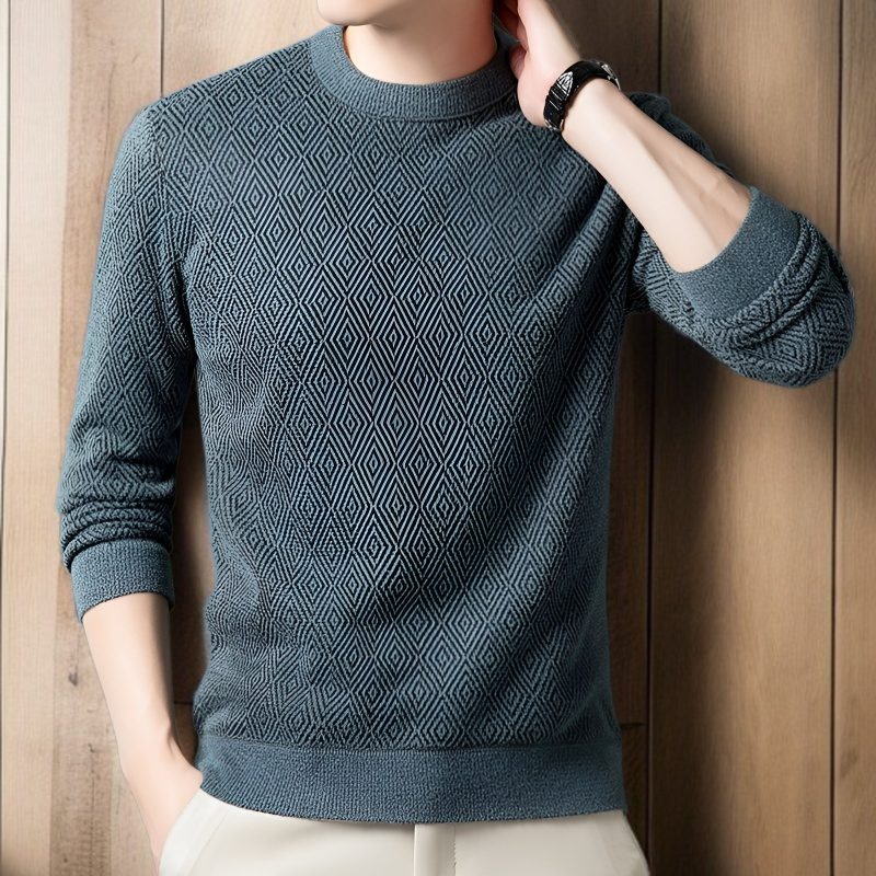 트렌디 남성 니트 자카드 디자인