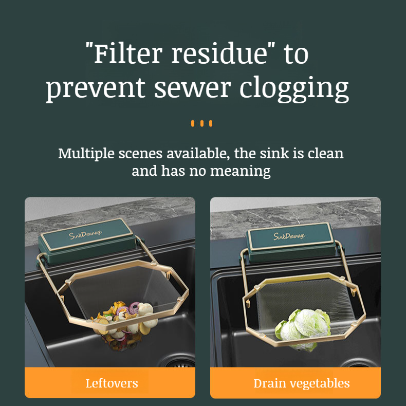 Large-Capacity Kitchen Sink Strainer Rack