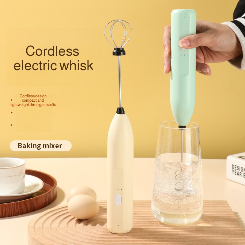 Batteur électrique rechargeable sans fil mousseur à lait multifonction pour usage domestique