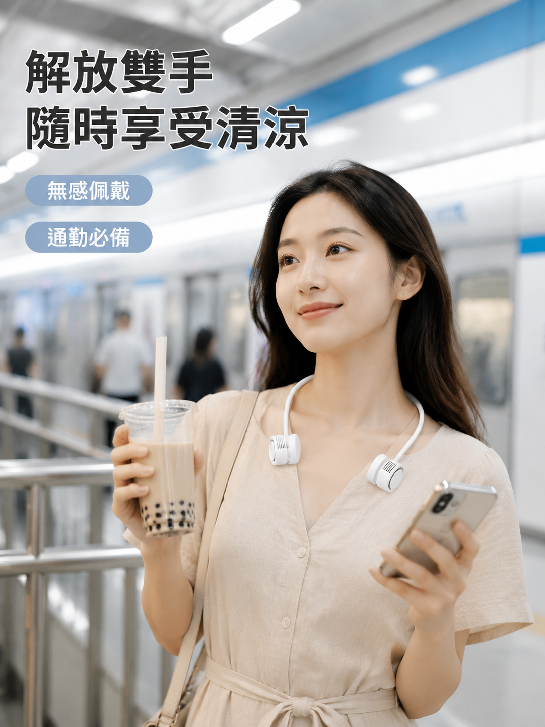 多功能可折疊頸帶風扇
