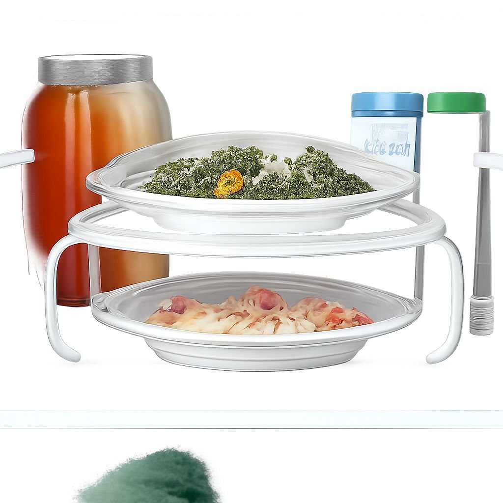 Round Kitchen Microwave Storage Shelf