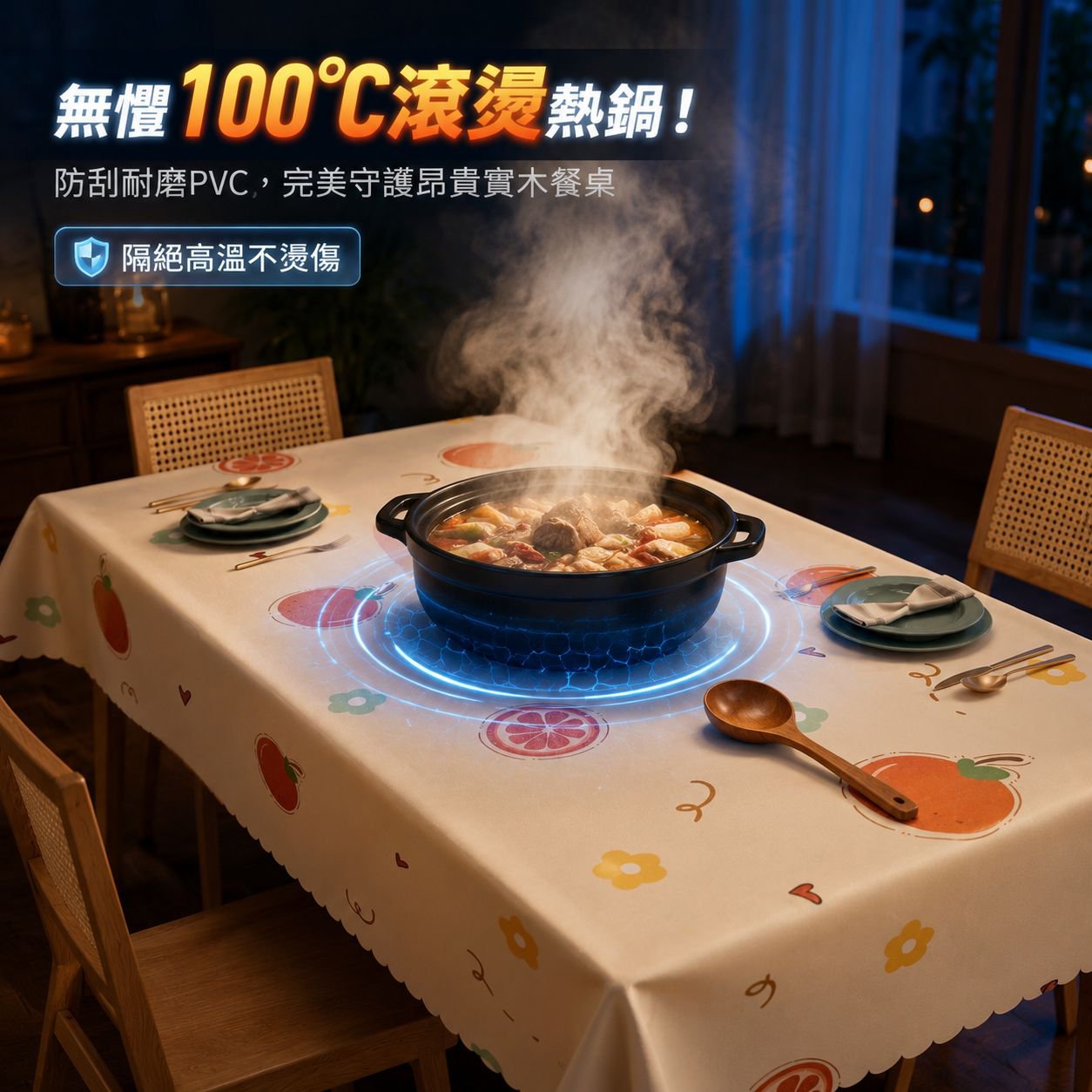 高端長方形防水桌布 防油免洗輕奢桌巾