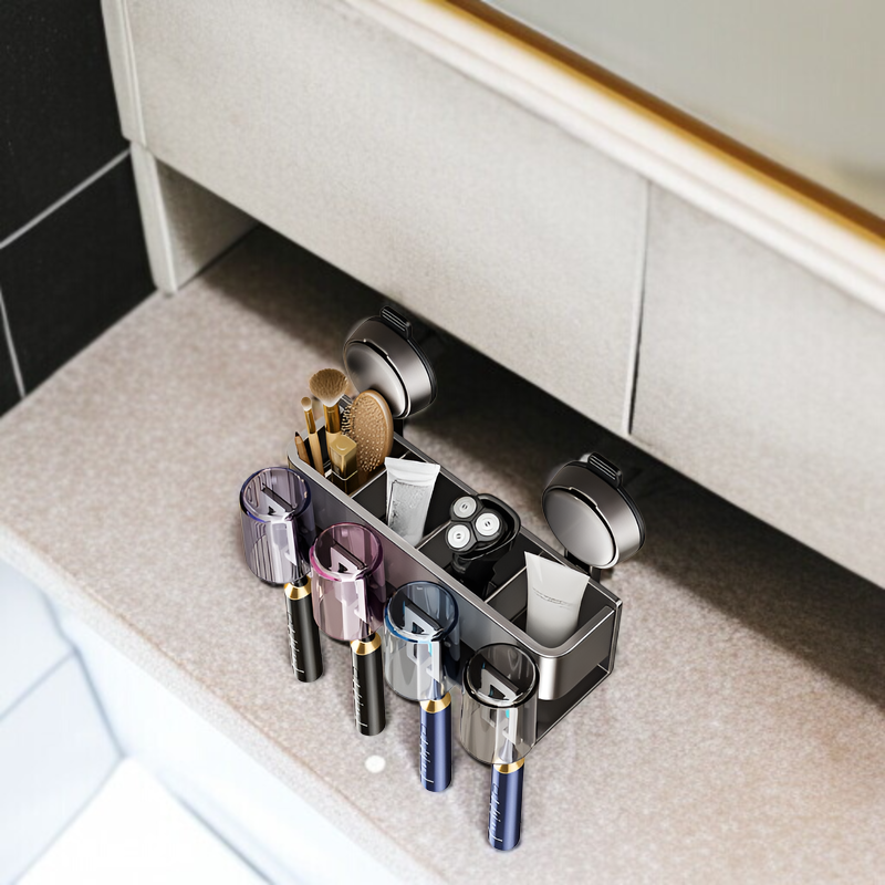 家庭用歯ブラシ＆カップ収納ラック