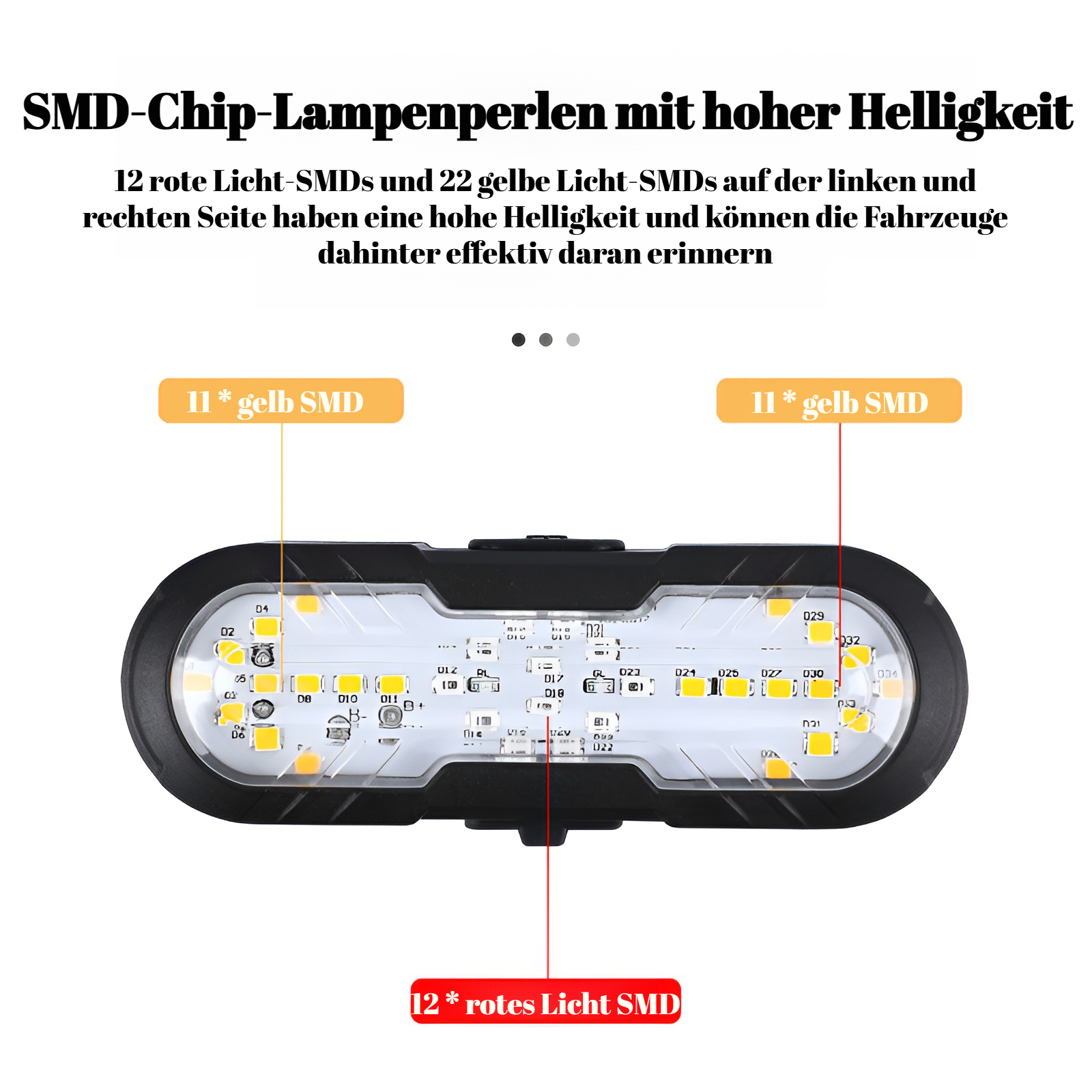 Fahrrad-Rücklicht mit Blinker, Hupe und Fernbedienung