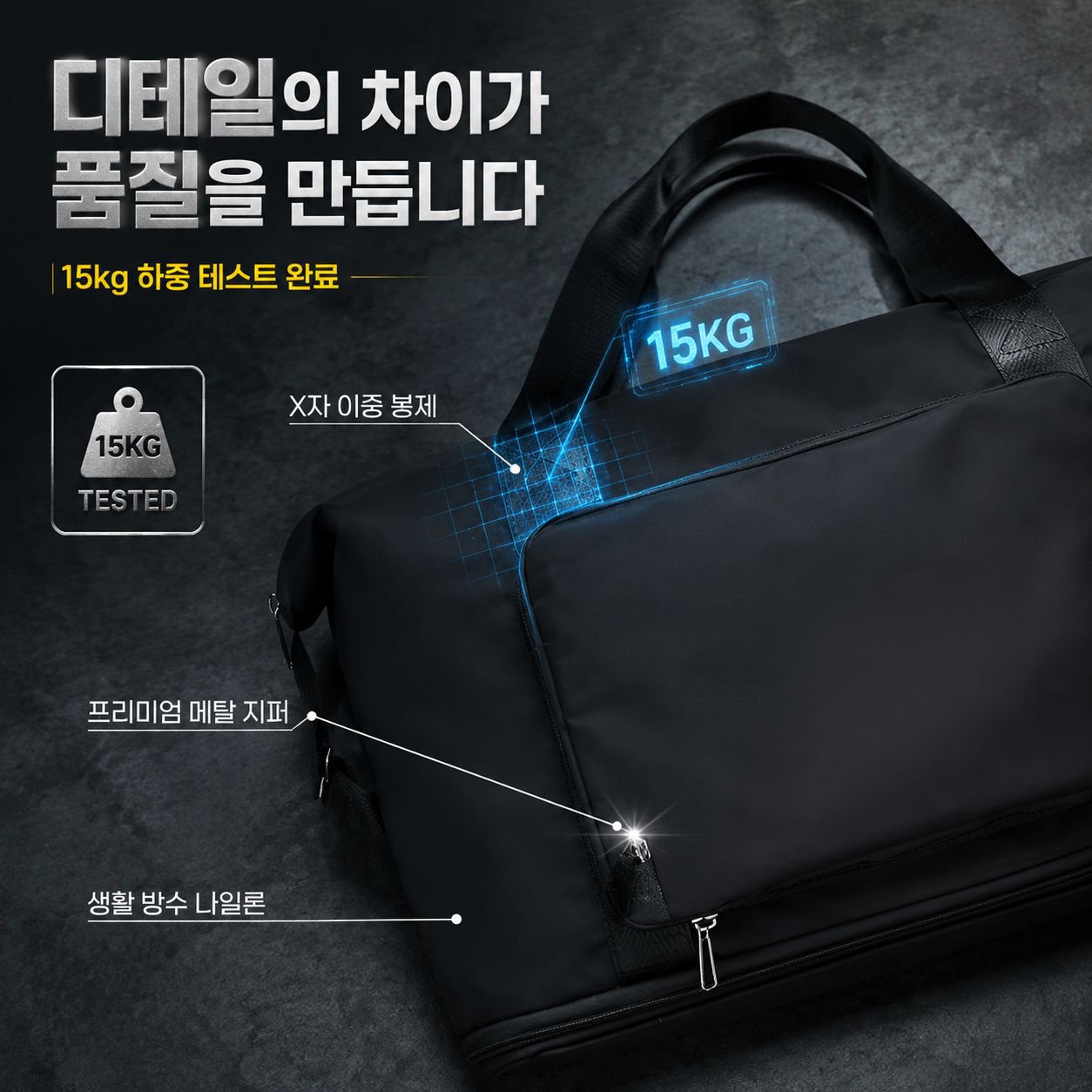 젖은 것과 마른 것 분리 피트니스백, 접이식 방수 짐 가방, 여행용 토트백