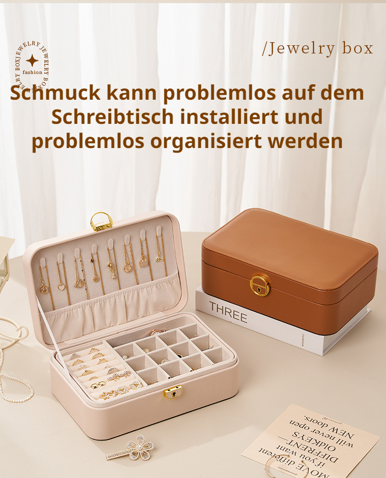 Tragbare Schatulle zum Schutz von Schmuck auf Reisen