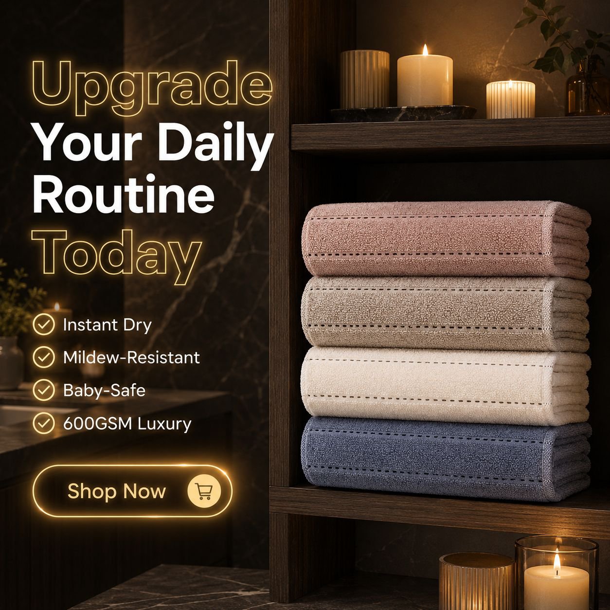 Thick and Soft Pure Cotton Household Towel
