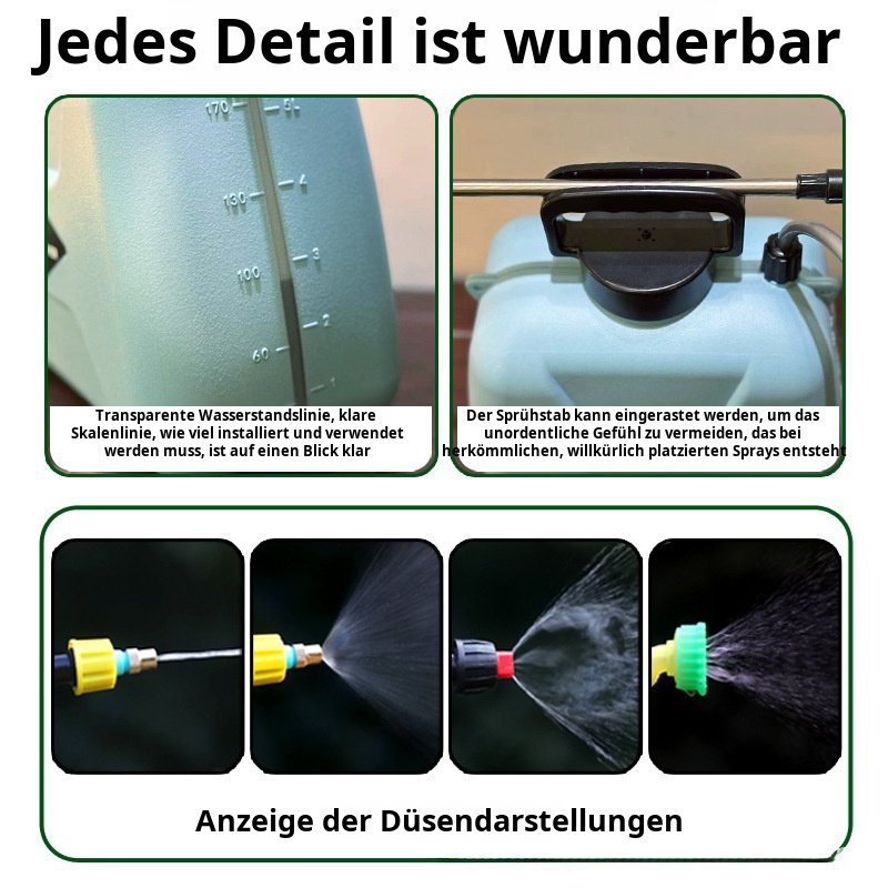 Elektrische Gießkanne mit großem Fassungsvermögen