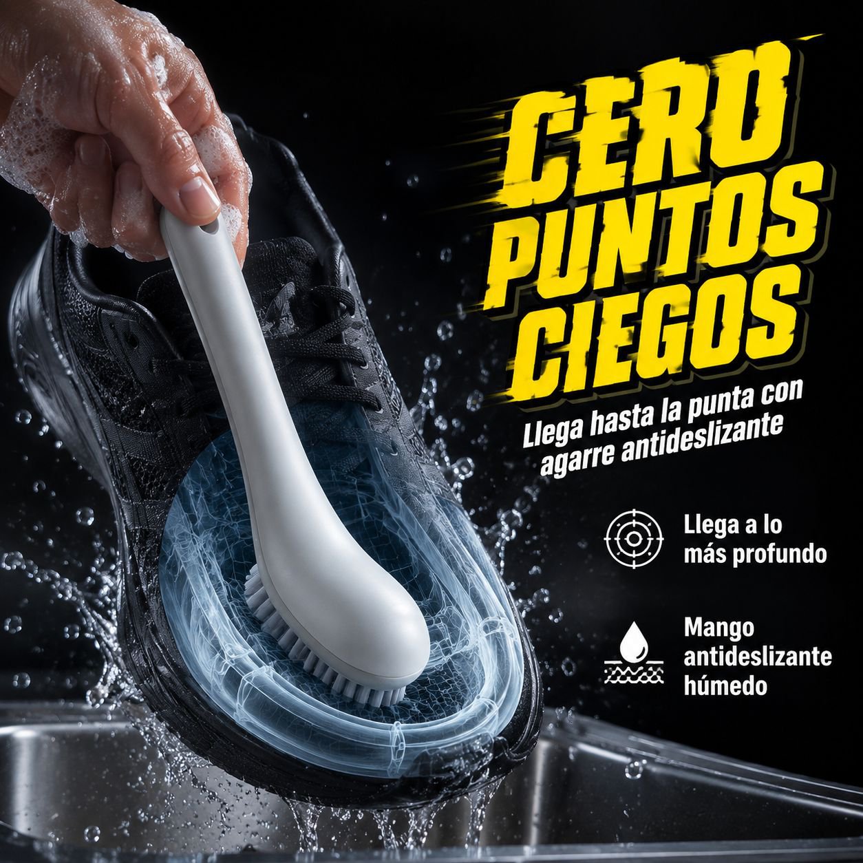 Cepillo doméstico multifuncional de cerdas suaves para limpiar zapatos