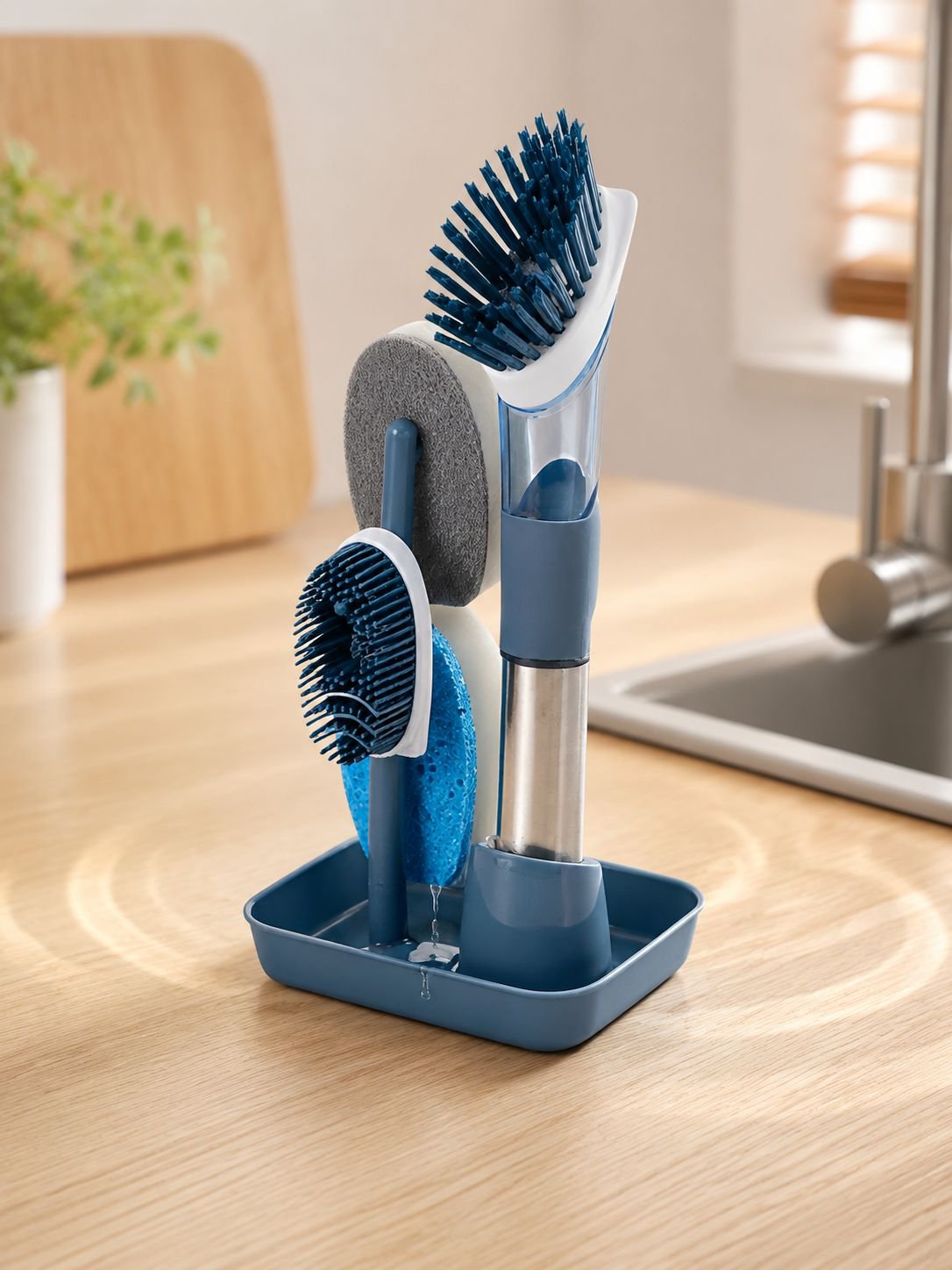 Multifunktionale Bürste für hygienische Küchenreinigung