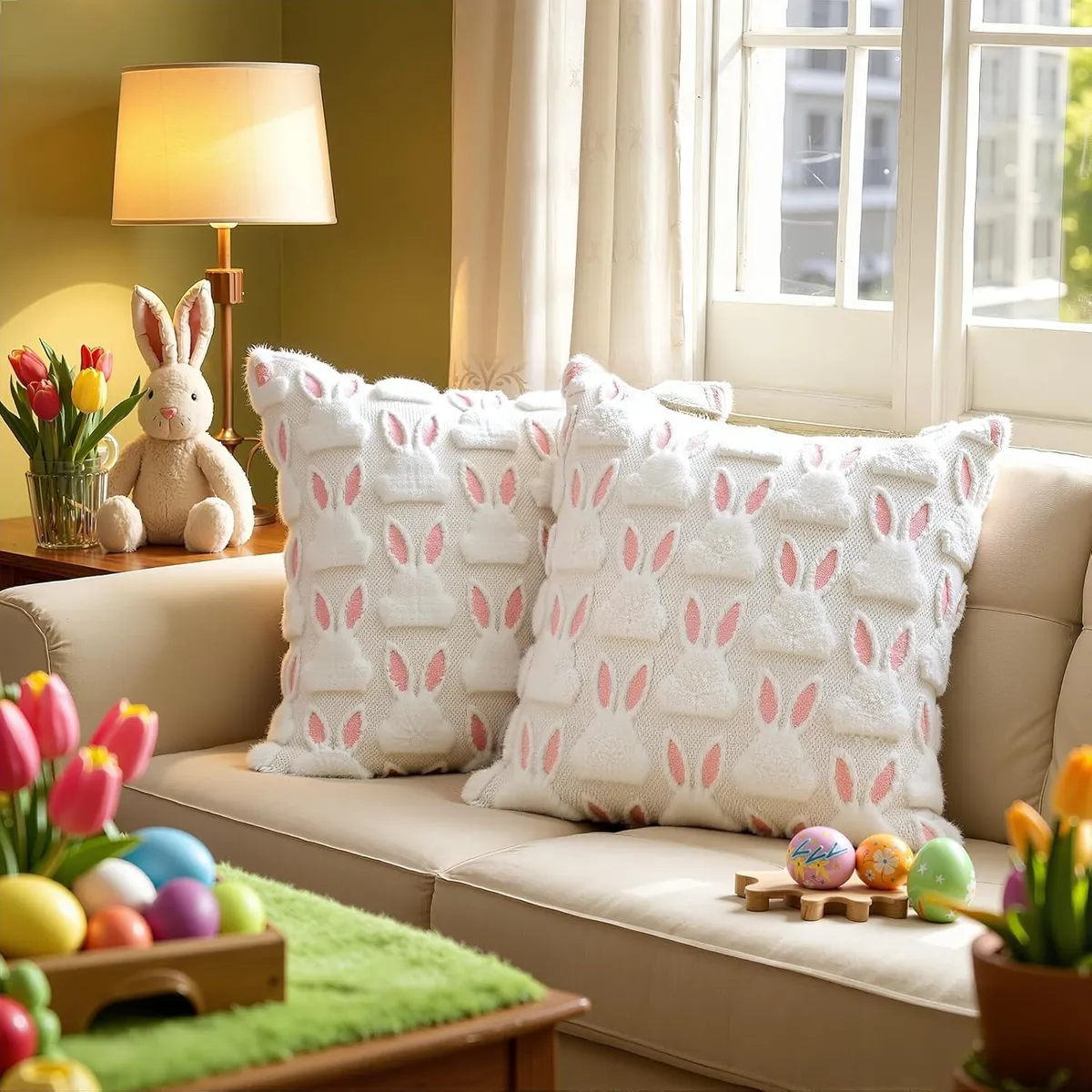 北歐風格客廳沙發靠枕套