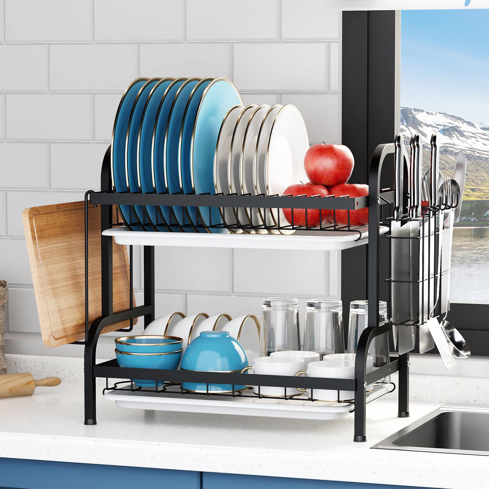 Multi-layer kitchen dish rack