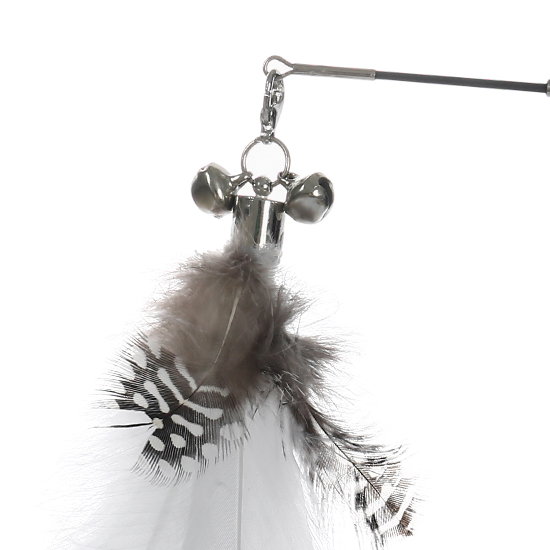 Robuster Feder-Spielstab für Katzen