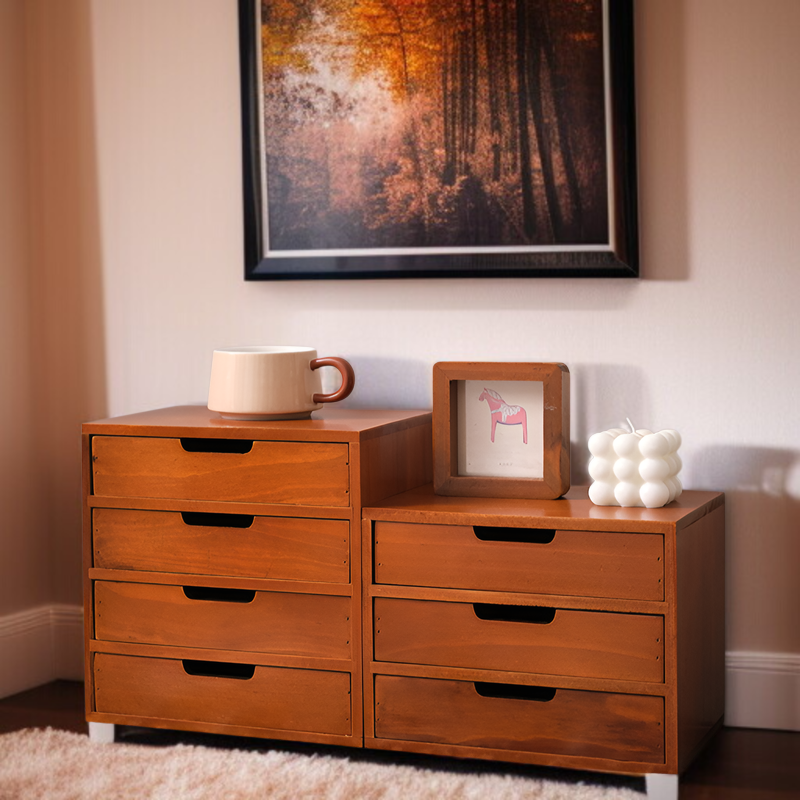 탁상용 다단 수납 사물함 인테리어 이미지