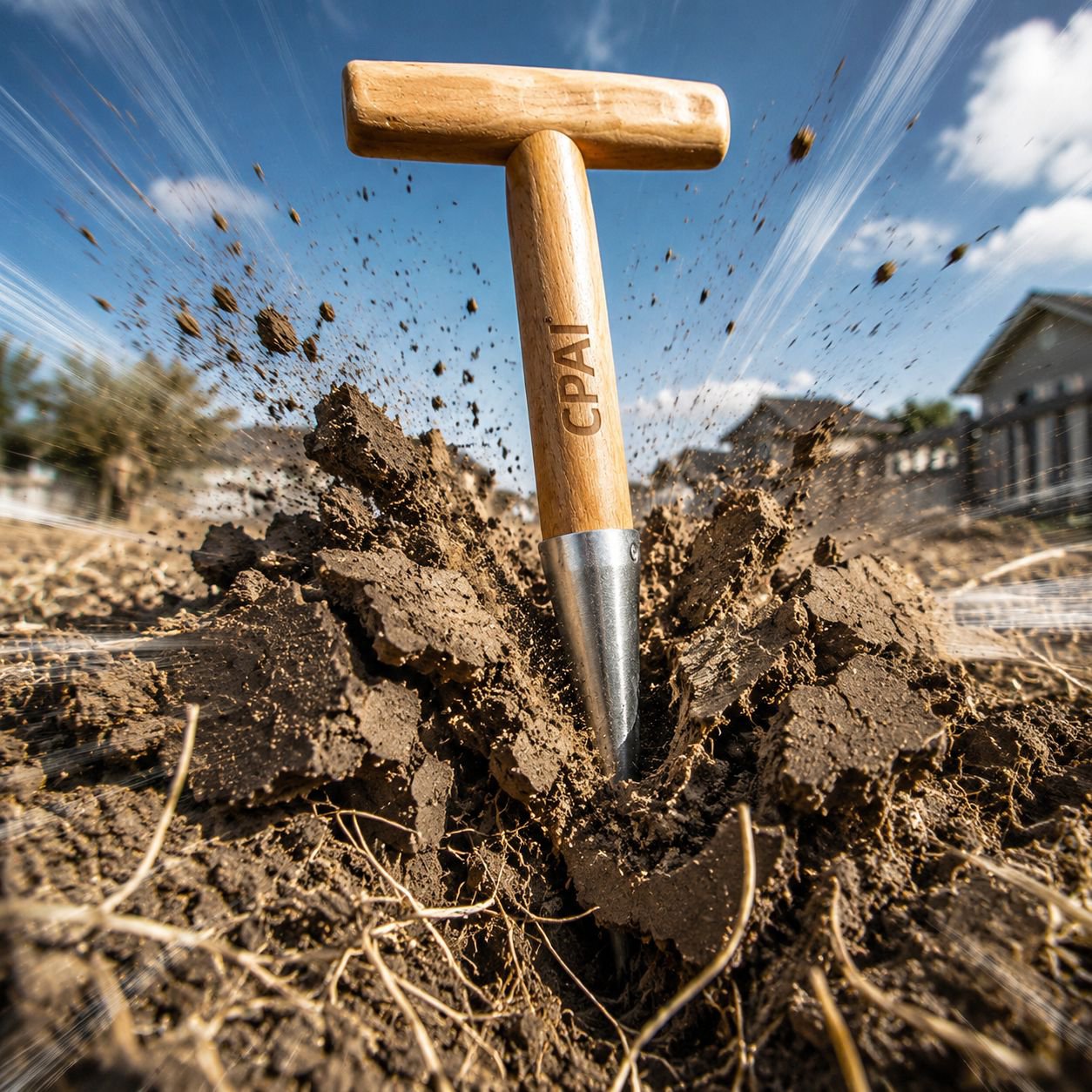 Hand using seedling transplanter for easy planting