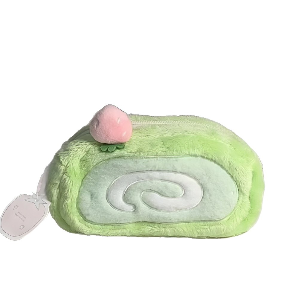 Cute Plush Swiss Roll Pencil Case