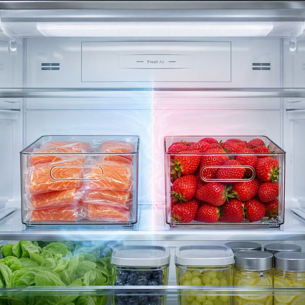 Stapelbare Aufbewahrungsbox für mehr Ordnung im Kühlschrank