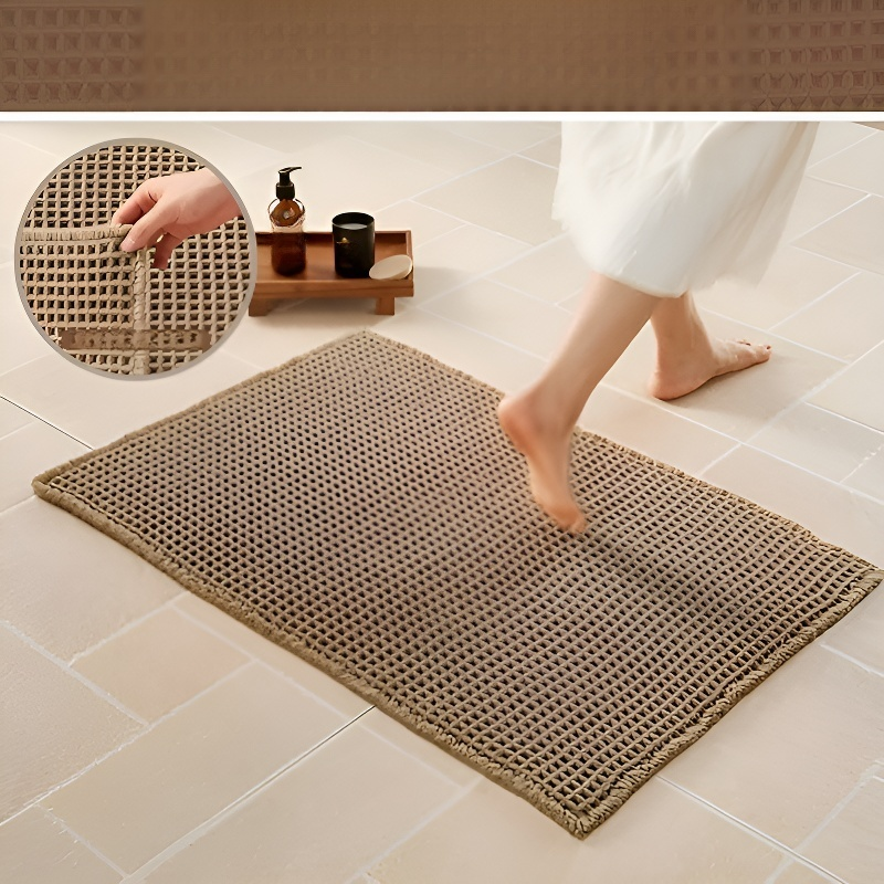 Huafu Ge bathroom floor mat anti slip, absorbent, quick drying