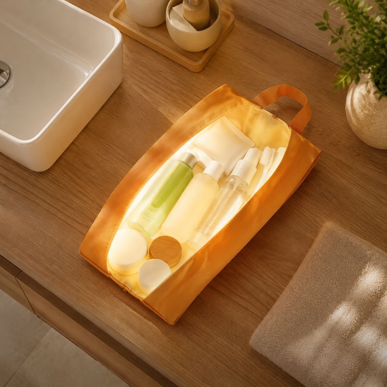 Travel AllinOne Tote Toiletries Organizer Lingerie Bag Sanitary Napkin