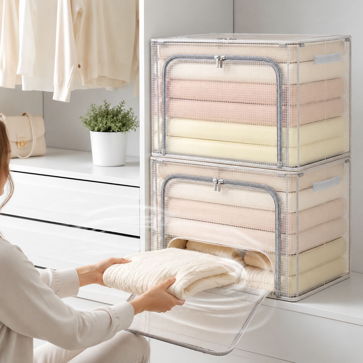 Organisateur de vêtements en tissu, imperméable et anti-humidité