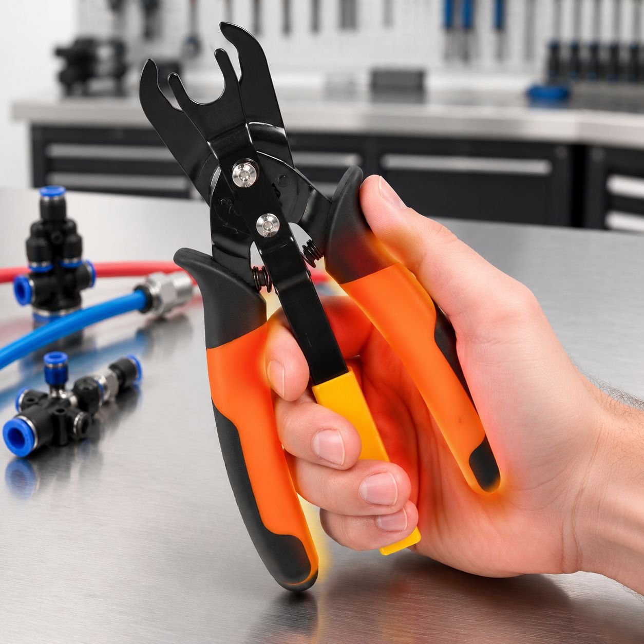 Precision air hose connector removal tool