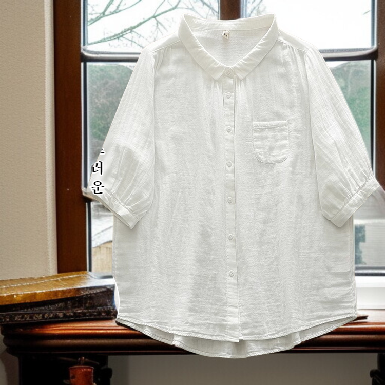 세련된 디자인의 루즈핏 반팔 셔츠