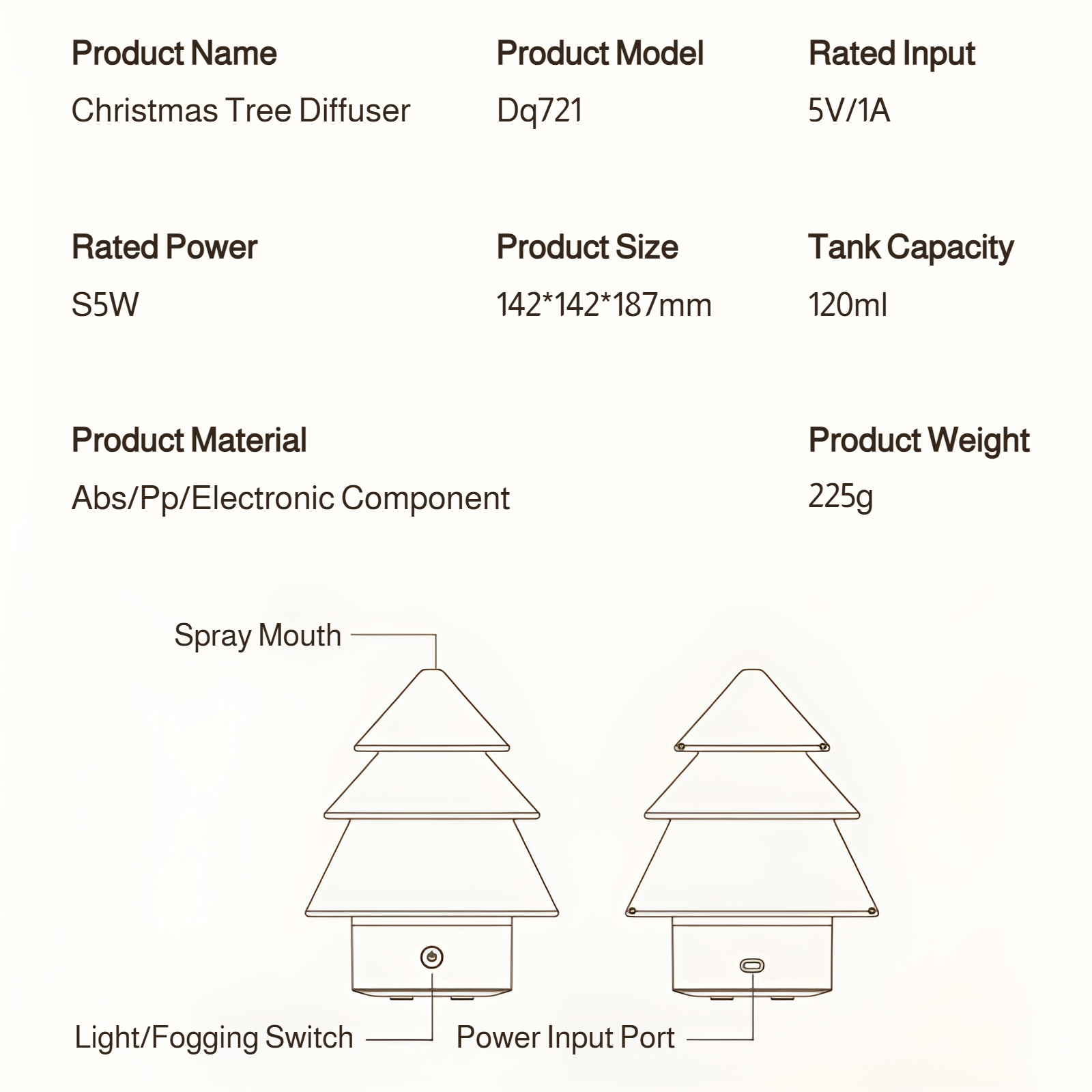 Holiday-themed aroma diffuser for living room