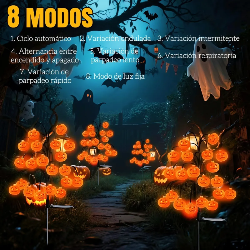 JMY-Halloween Solar Pumpkin Branch Lamp