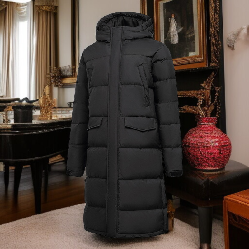 남녀공용 후드 롱패딩