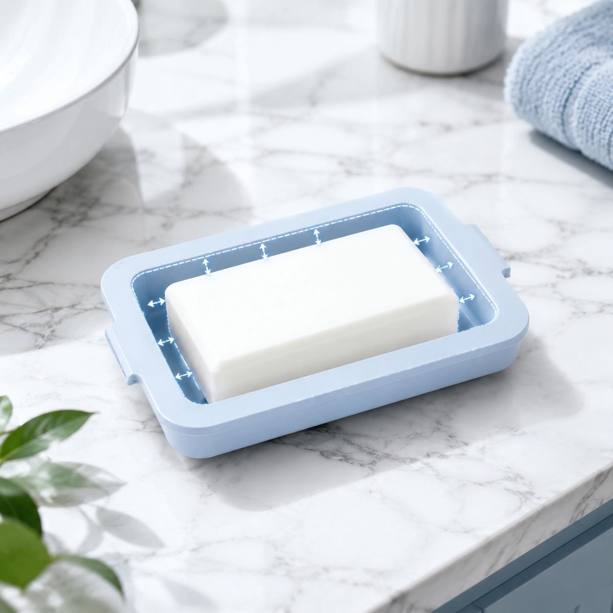 Hygienic and breathable mesh soap tray
