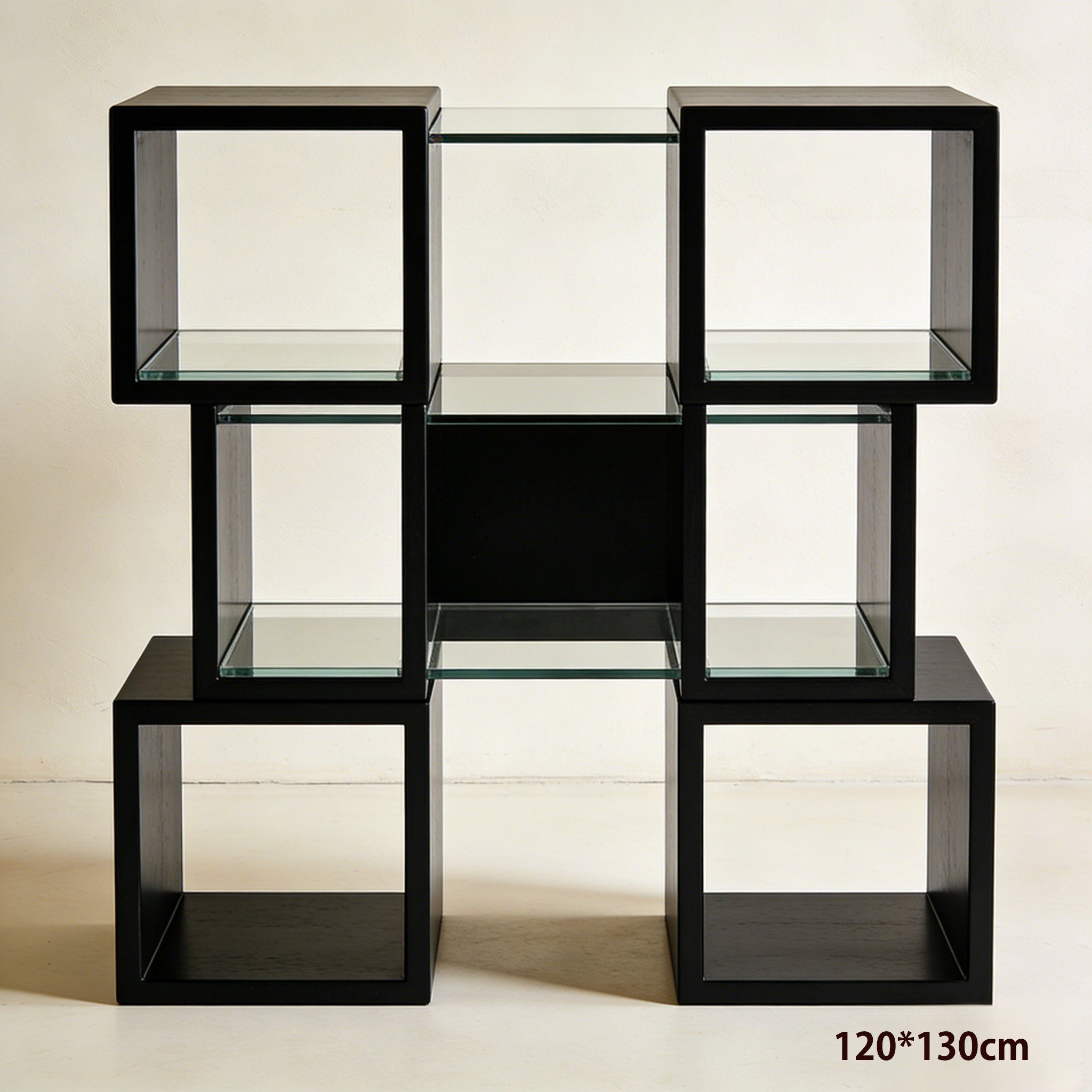 キャビネットのガラス扉のクローズアップ