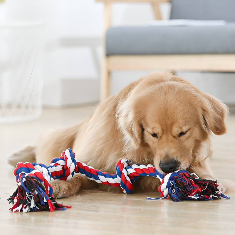 Hemp Rope Chew Toy for Large Dogs – Teeth Cleaning & Durable