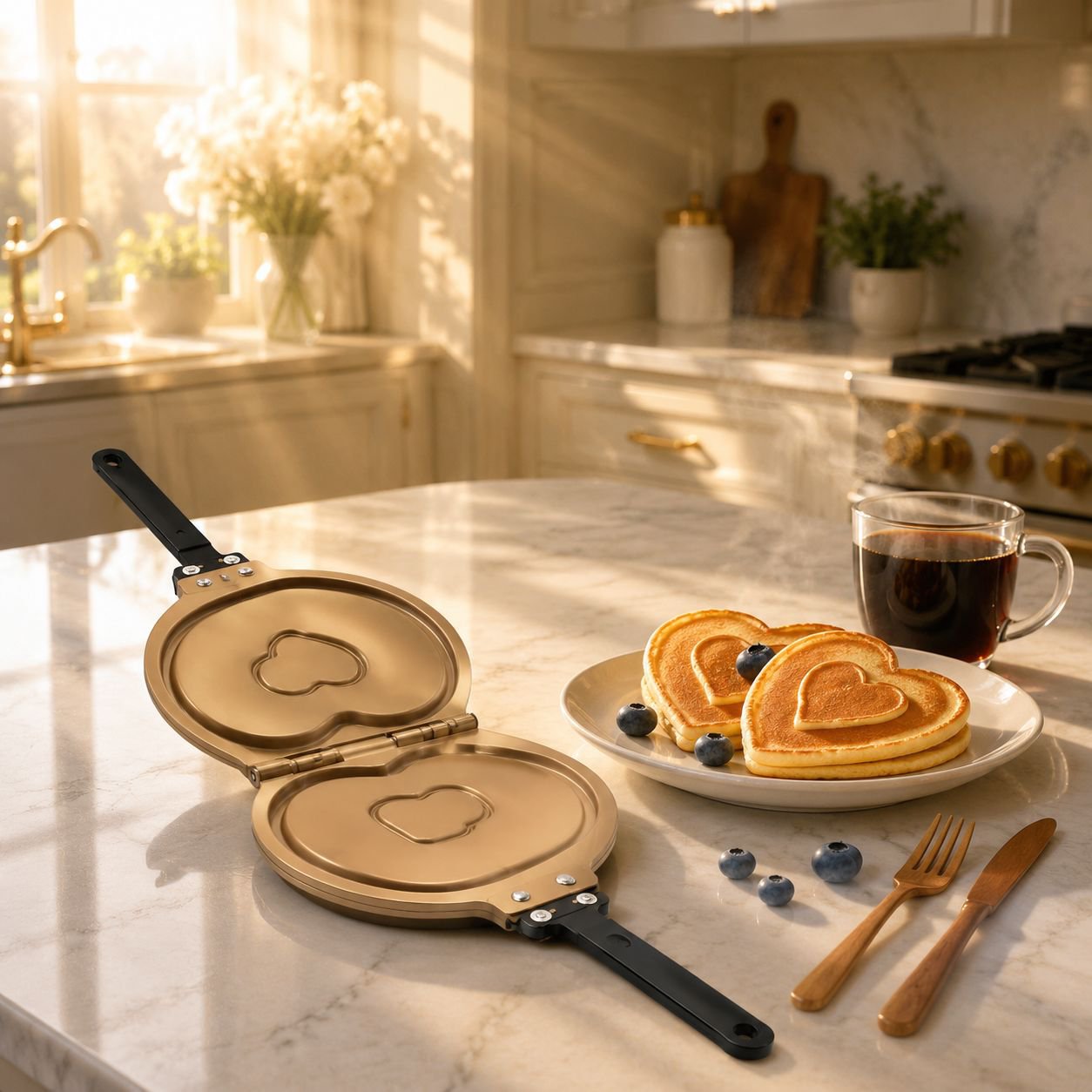 Double-sided cake pan, Mexican folding skillet, low-smoke egg and steak frying pan, breakfast pan