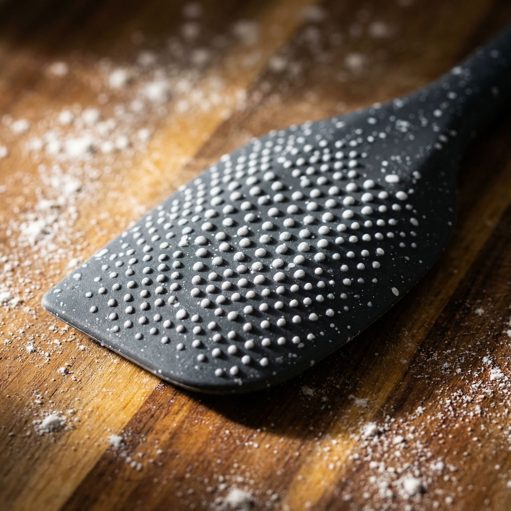 White dot silicone black butter scraper