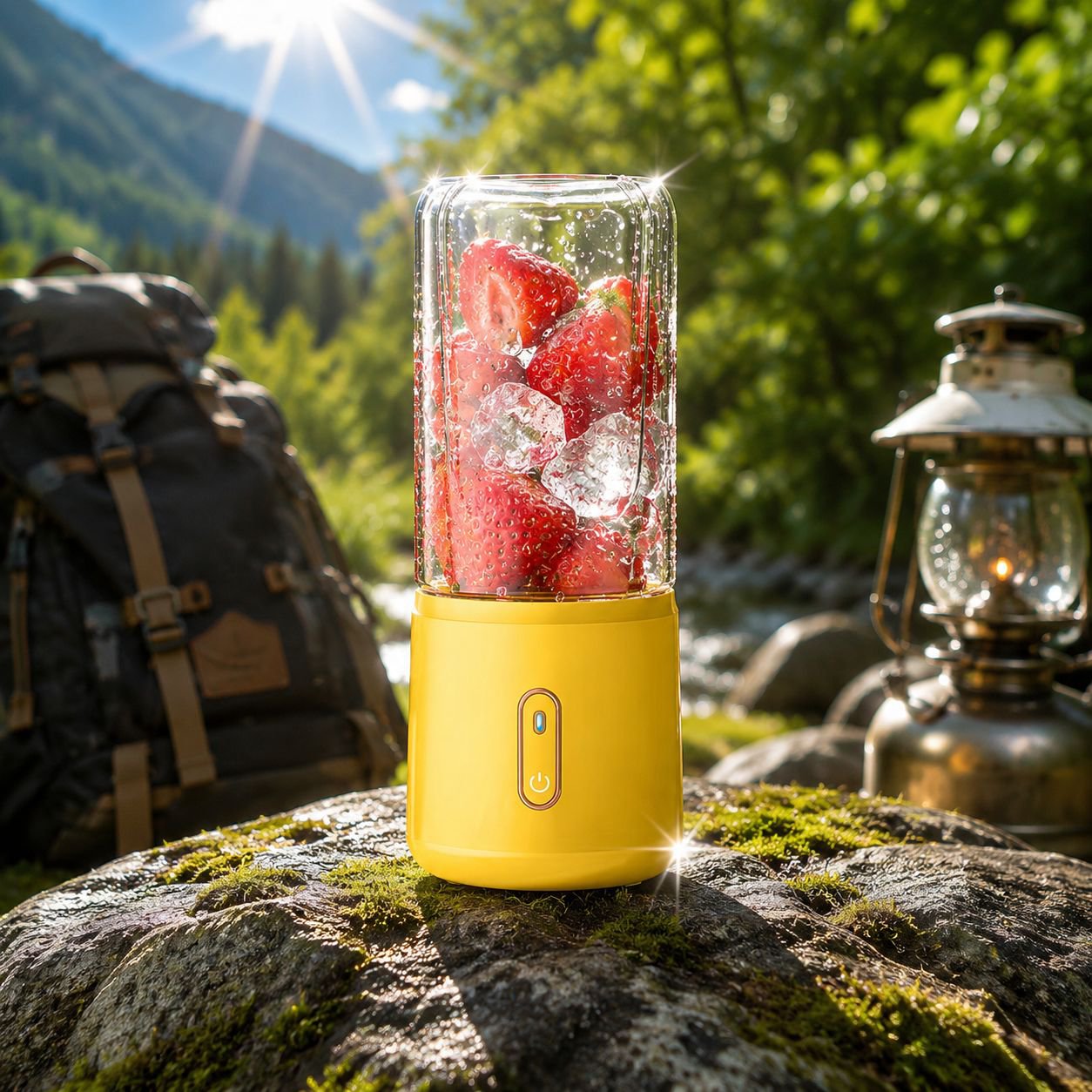 Compact electric juice cup for smoothies